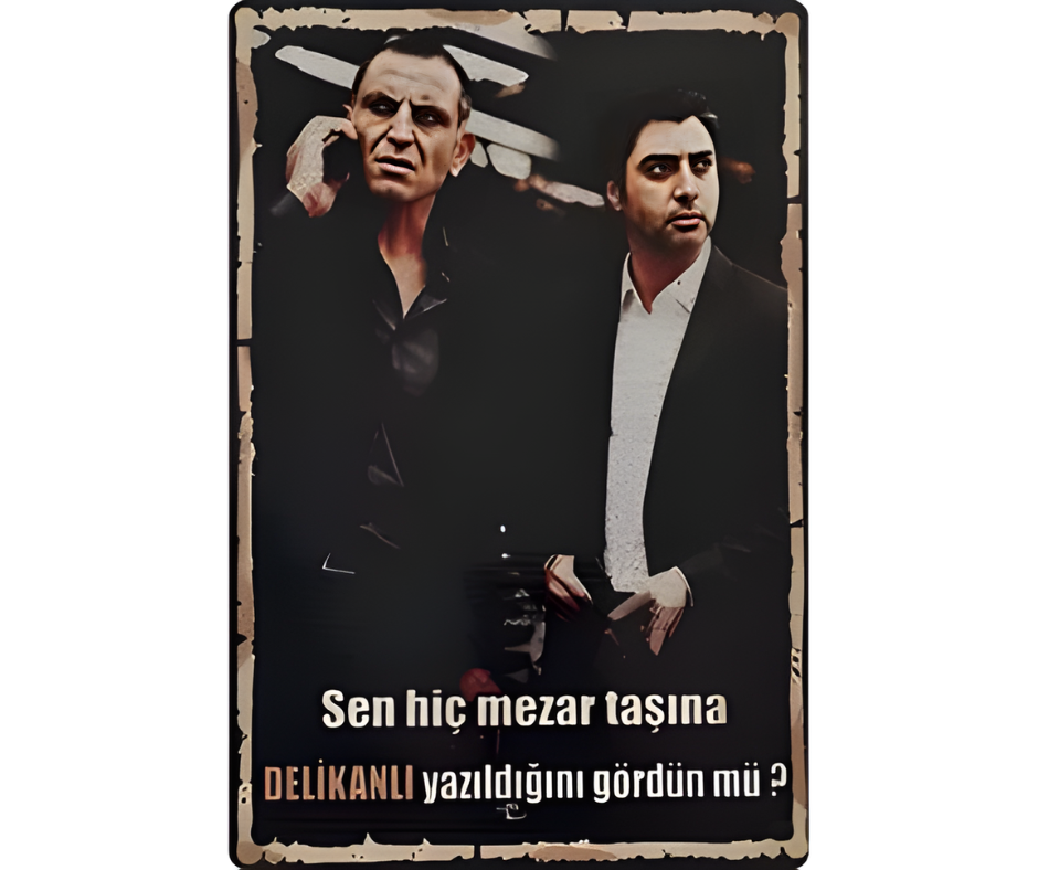 Kurtlar Vadisi Polat Alemdar ve Memati Wandbild Retro Ahsap Poster Duvar Resmi