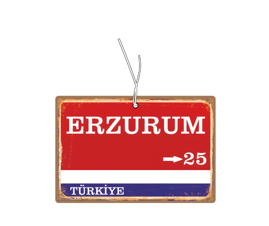 Erzurum Duftbaum / Lufterfrischer mit dem Städtezeichen-Motiv
