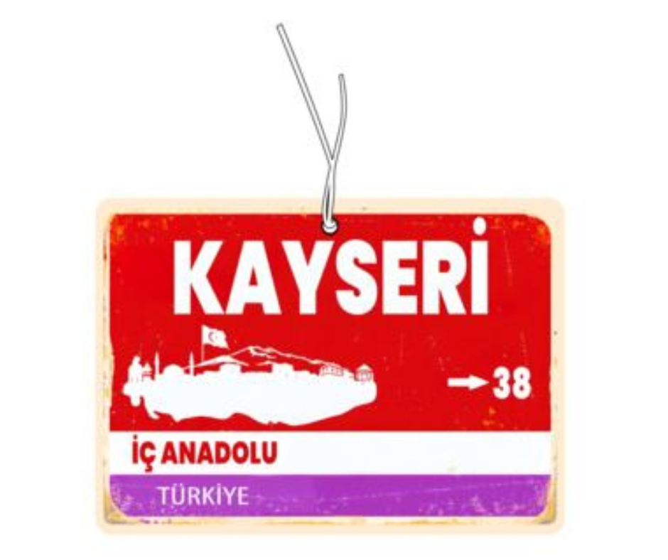 Kayseri Duftbaum / Lufterfrischer mit dem Städtezeichen-Motiv