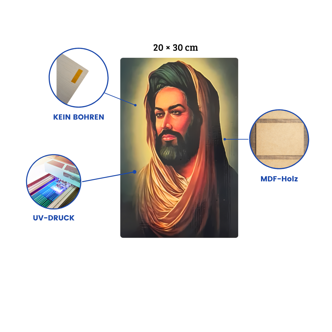 Hz.Ali Wandbild Retro Ahsap Poster Duvar Resmi