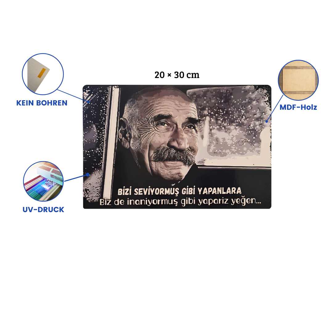 Ramiz Dayi Wandbild Retro Ahsap Poster Duvar Resmi