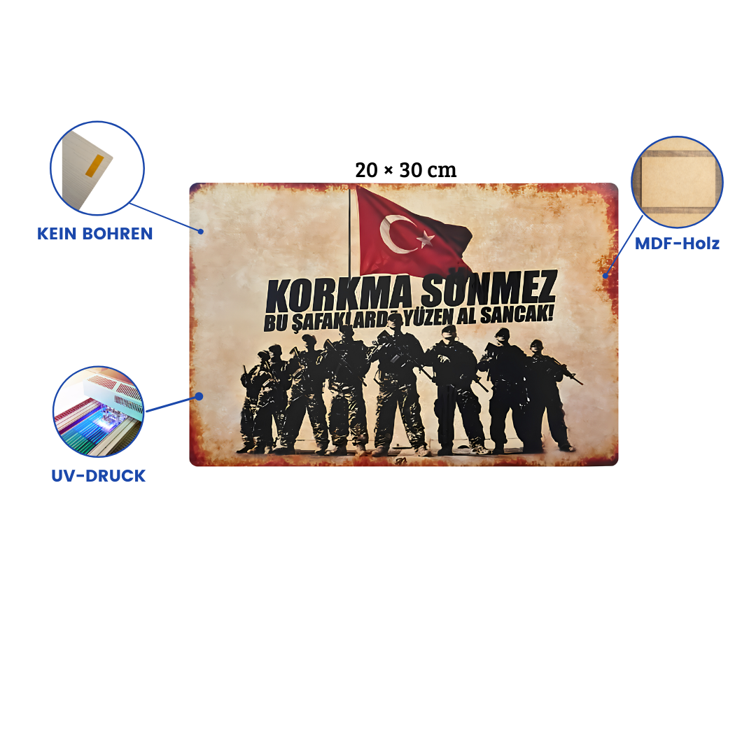 Korkmaz Sönmez Bu Safaklar Wandbild Retro Ahsap Poster Duvar Resmi