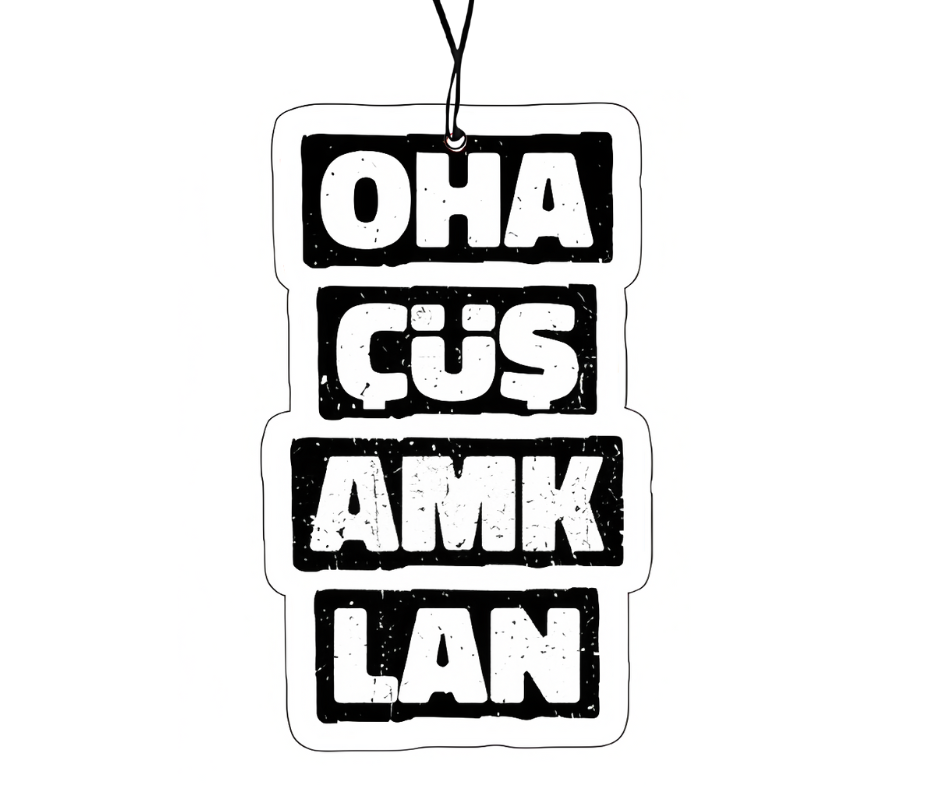 Oha cüs amk lan Duftbaum“ – Lustiger Duftanhänger, Auto Zubehör, Humorvoller Lufterfrischer, Car Air Freshener, Accessoires fürs Auto, Witziger Auto-Duftbaum