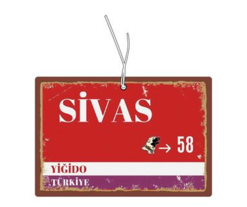 Sivas Duftbaum / Lufterfrischer mit dem Städtezeichen-Motiv