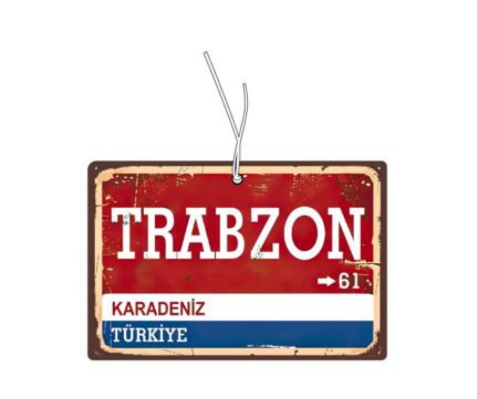 Trabzon Duftbaum / Lufterfrischer mit dem Städtezeichen-Motiv