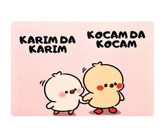 Karim da Karim Kocam da Kocam Wandbild / Retro Ahsap Poster Duvar Resmi