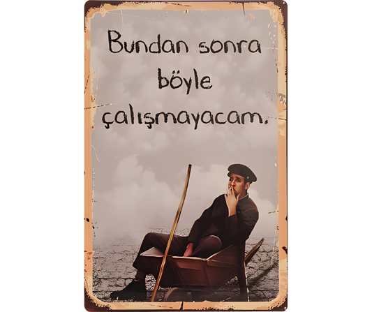 Kemal Sunal Saban Wandbild / Retro Ahsap Poster Duvar Resmi