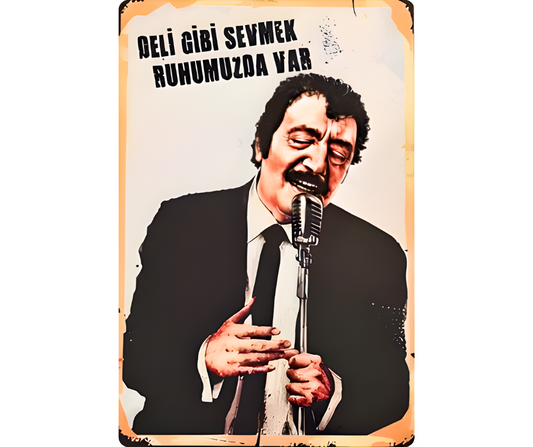 Müslüm Gürses Wandbild Retro Ahsap Poster Duvar Resmi