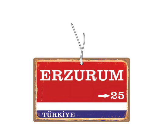 Erzurum Duftbaum / Lufterfrischer mit dem Städtezeichen-Motiv