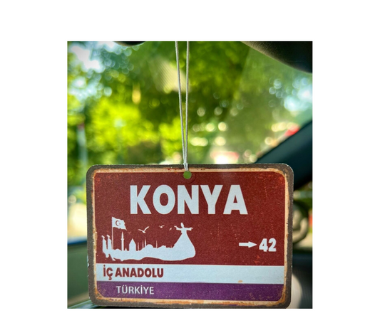 Konya Duftbaum / Lufterfrischer mit dem Städtezeichen-Motiv
