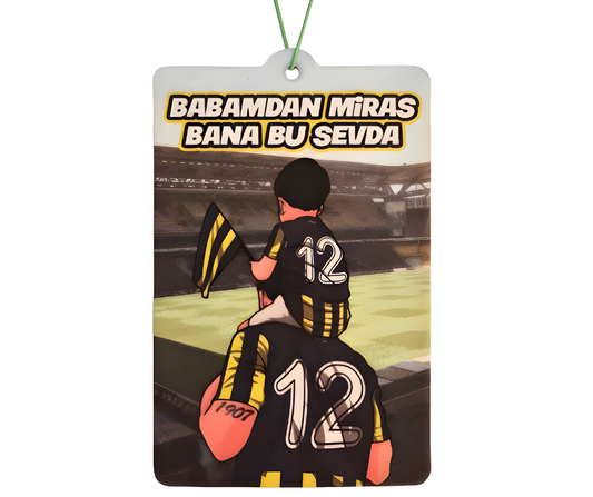 Fenerbahçe Babamdan Miras“ Duftbaum Auto, Duftanhänger, Lufterfrischer, Auto Zubehör, Accessoires, Air Freshener, araba kokusu